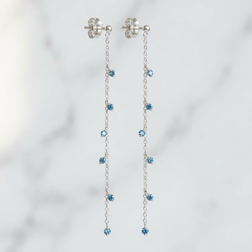 Frozen Rain Earrings detail 1